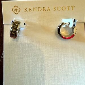 Kendra Scott Silver CZ mini hoops. NWT